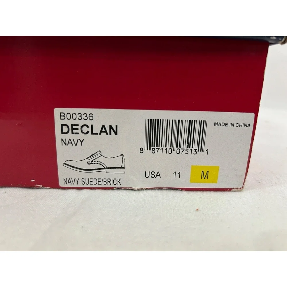 BUKS By Walk-Over Declan Derby Mens Size 9.5 Navy Blue Suede Lace‎ Up B00336